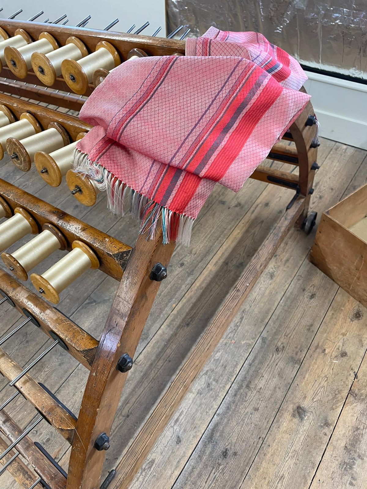 Woven Warning Scarf - Fuchsia