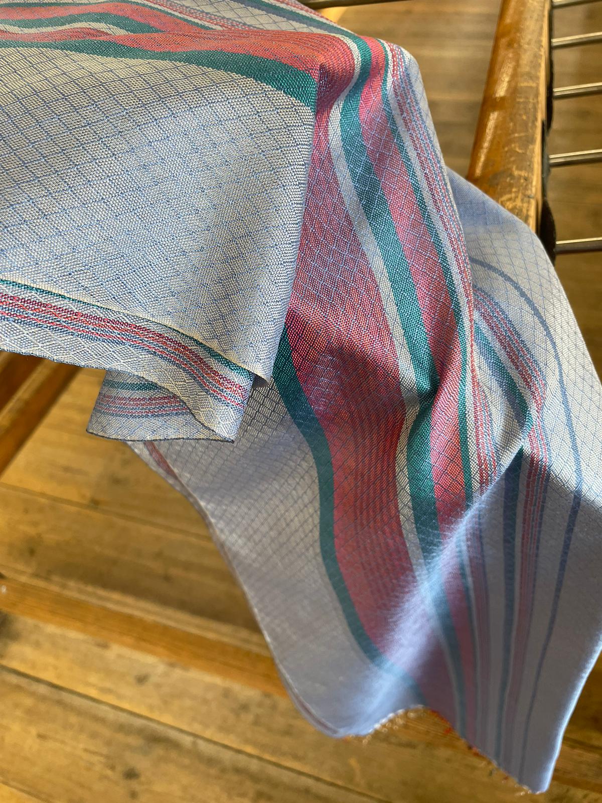 Woven Warning Scarf - Royal Blue