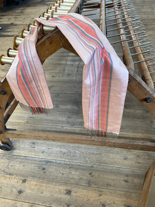 Woven Warning Scarf- Peach