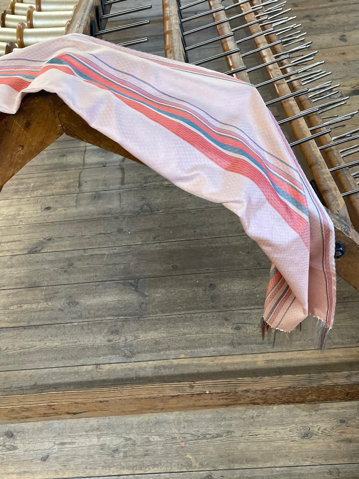 Woven Warning Scarf- Peach
