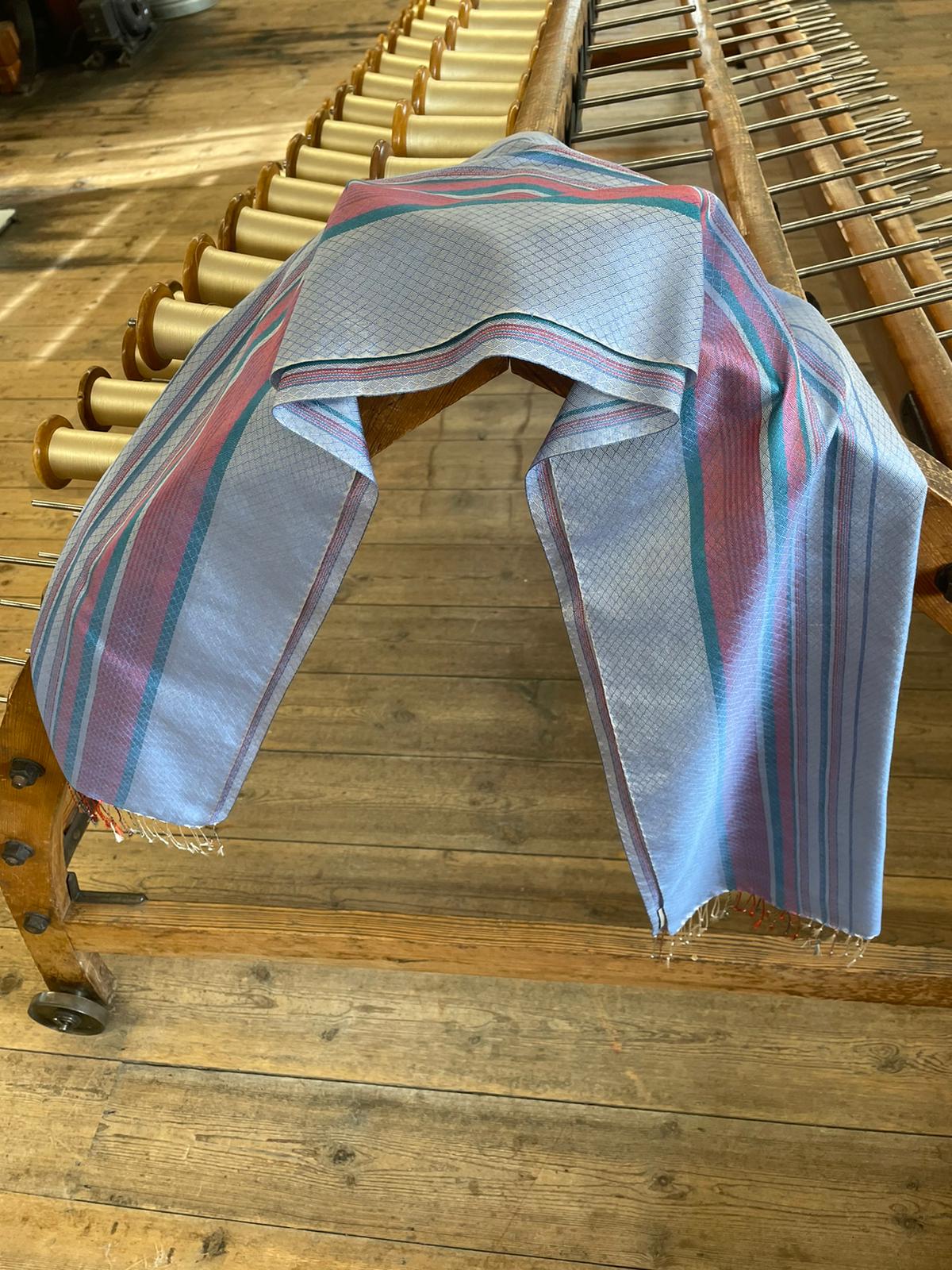 Woven Warning Scarf - Royal Blue