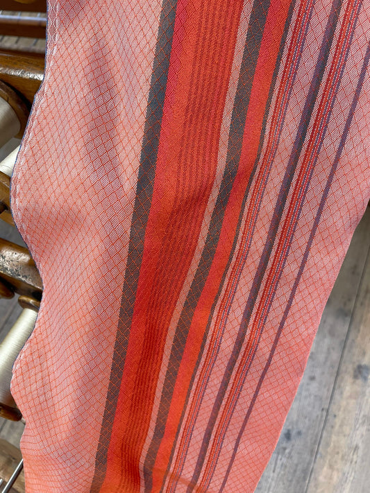 Woven Warning Scarf - Coral