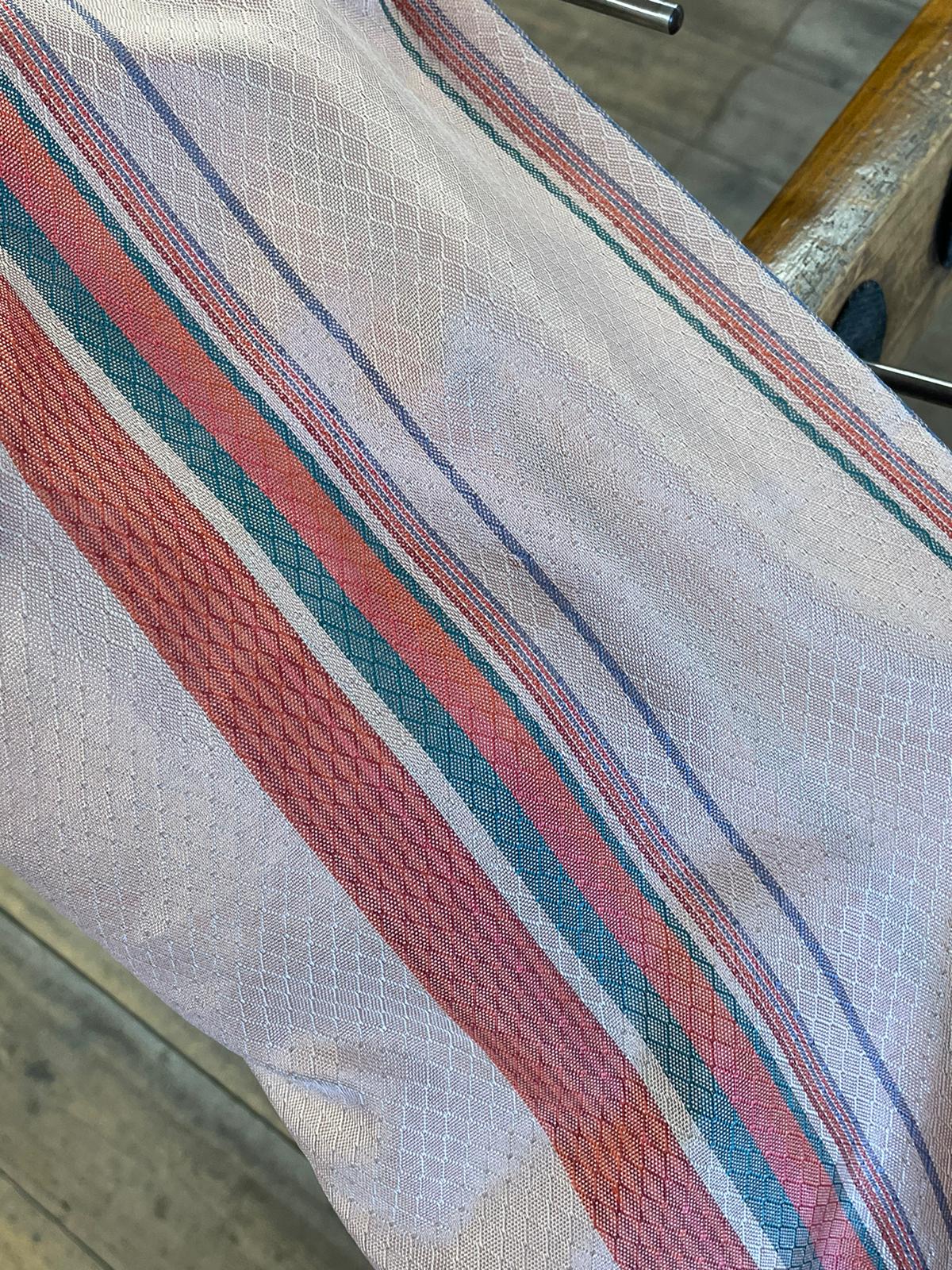 Woven Warning Scarf- Peach
