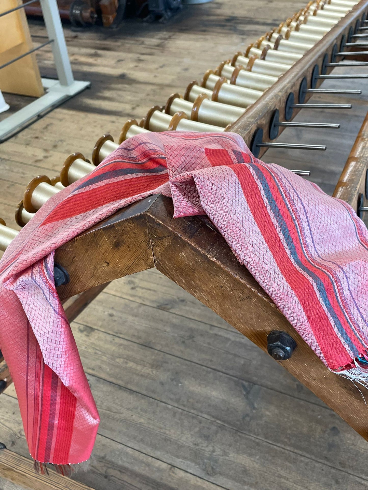 Woven Warning Scarf - Fuchsia