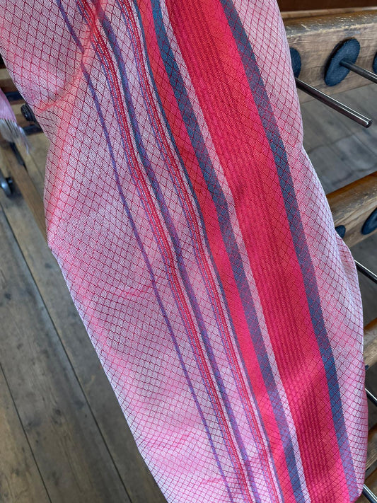 Woven Warning Scarf - Fuchsia