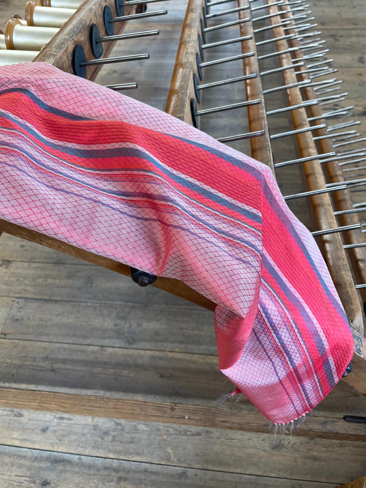 Woven Warning Scarf - Fuchsia