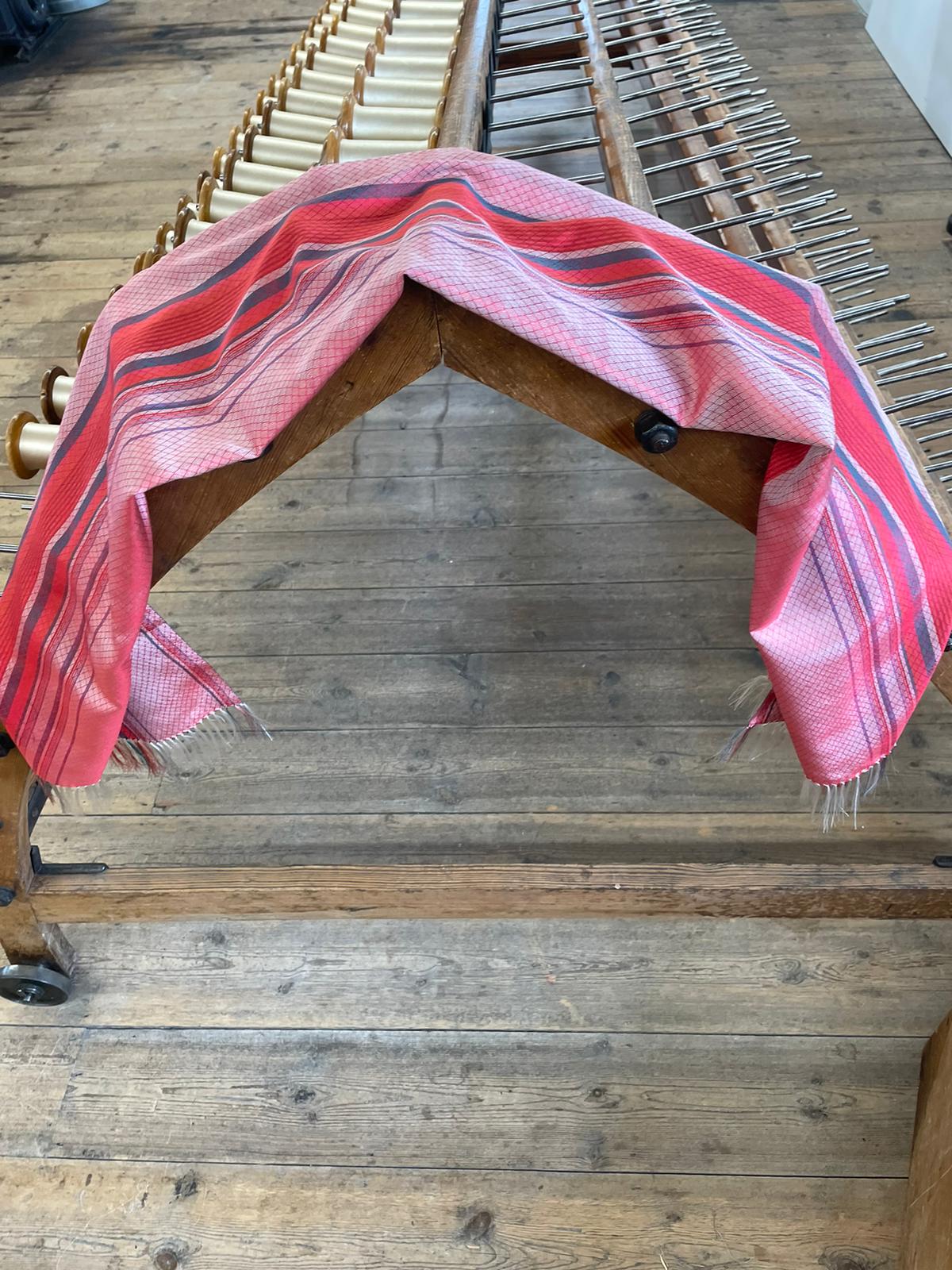 Woven Warning Scarf - Fuchsia