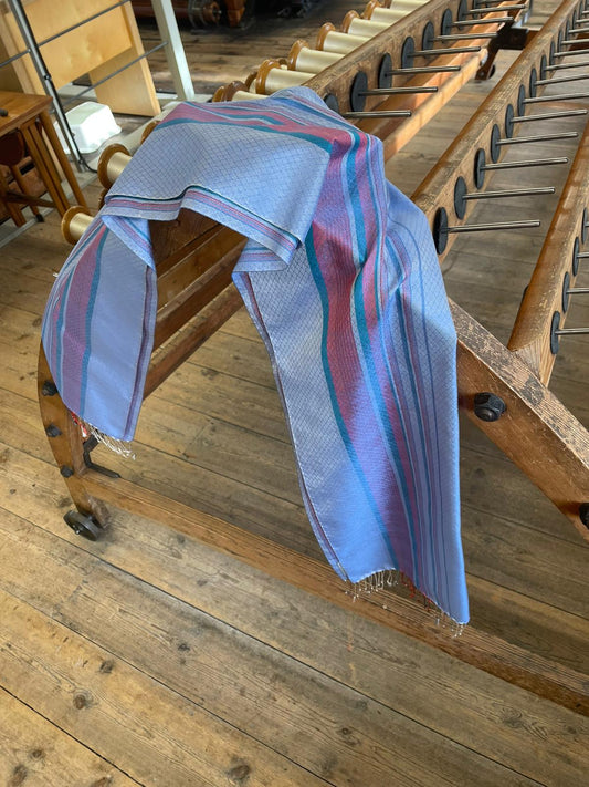 Woven Warning Scarf - Royal Blue