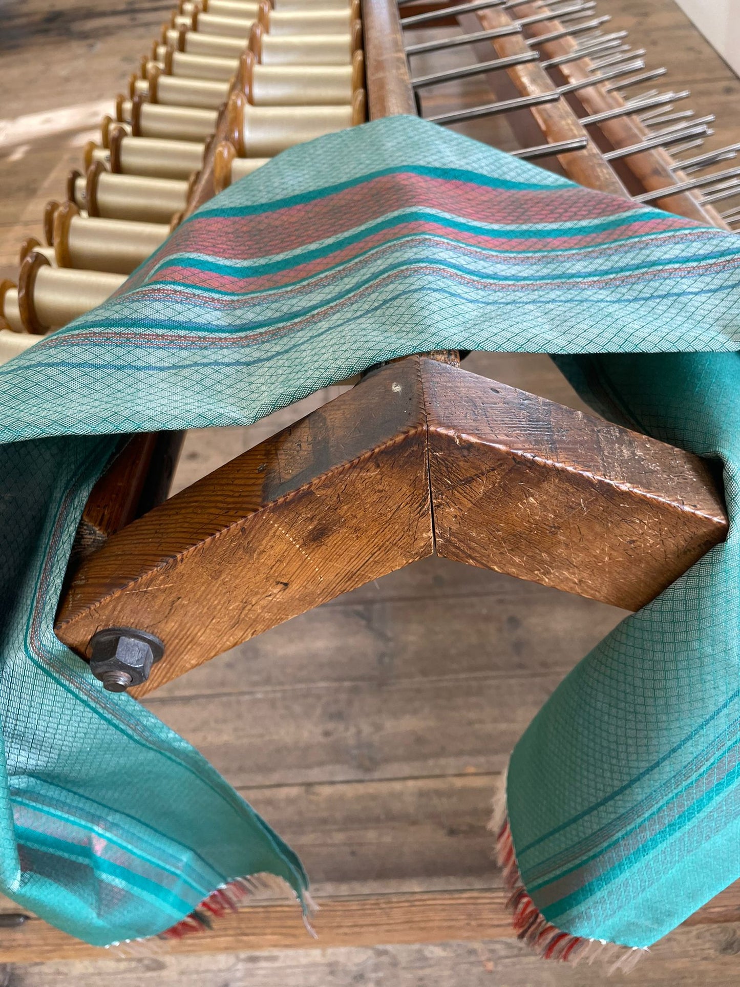 Woven Warning Scarf - Emerald - Silk/Wool