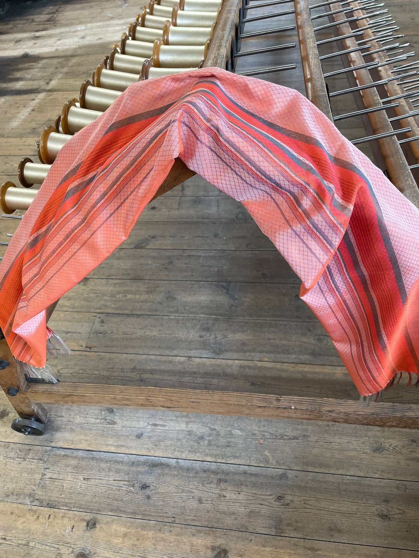 Woven Warning Scarf - Red