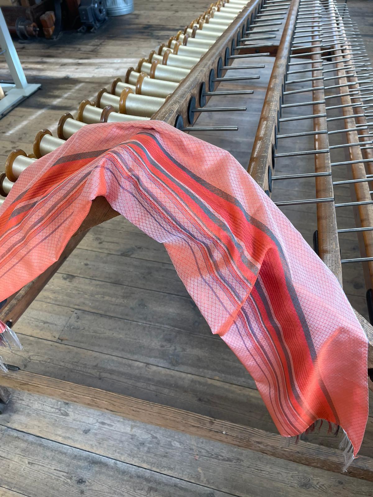 Woven Warning Scarf - Red