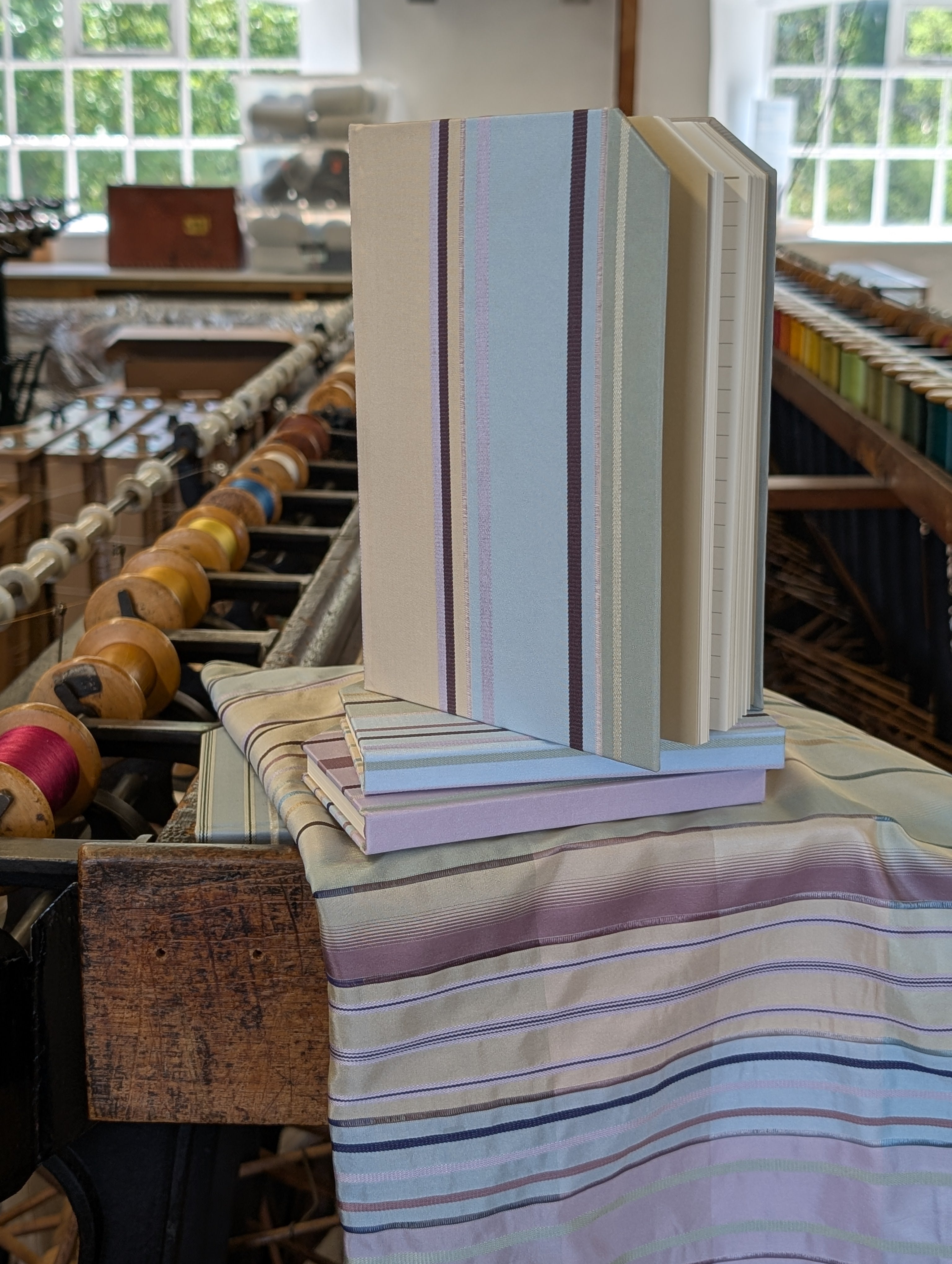 Notebook Ribbons Outside A5 notebook - Bridgerton ribbons – Whitchurch Silk Shop