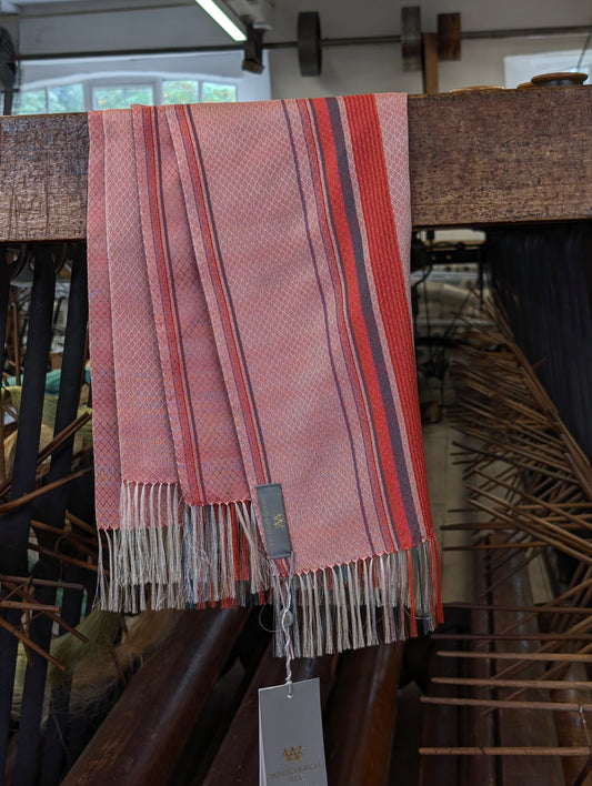 Woven Warning Scarf - Red