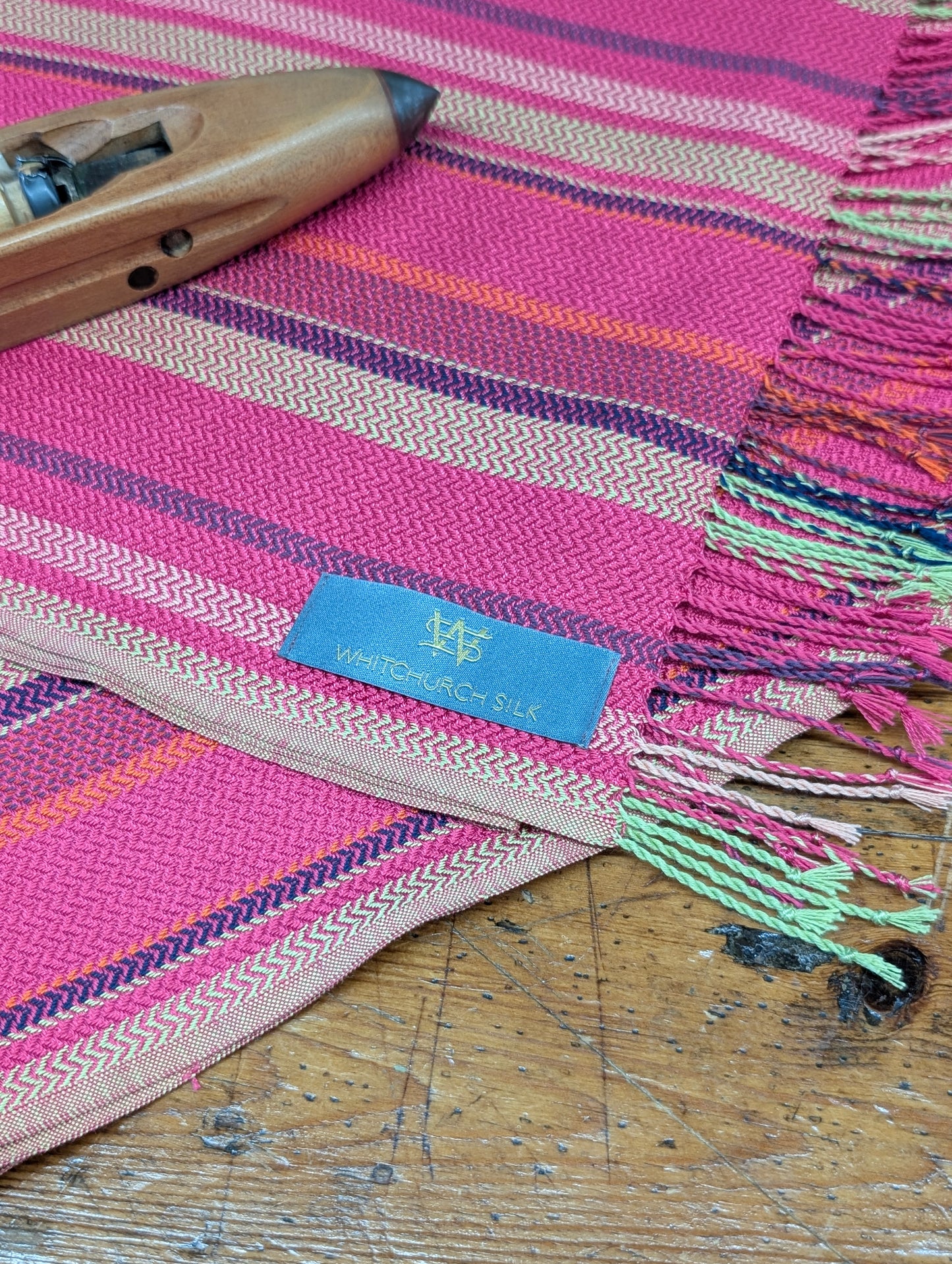 Freda Scarf - Pink weft