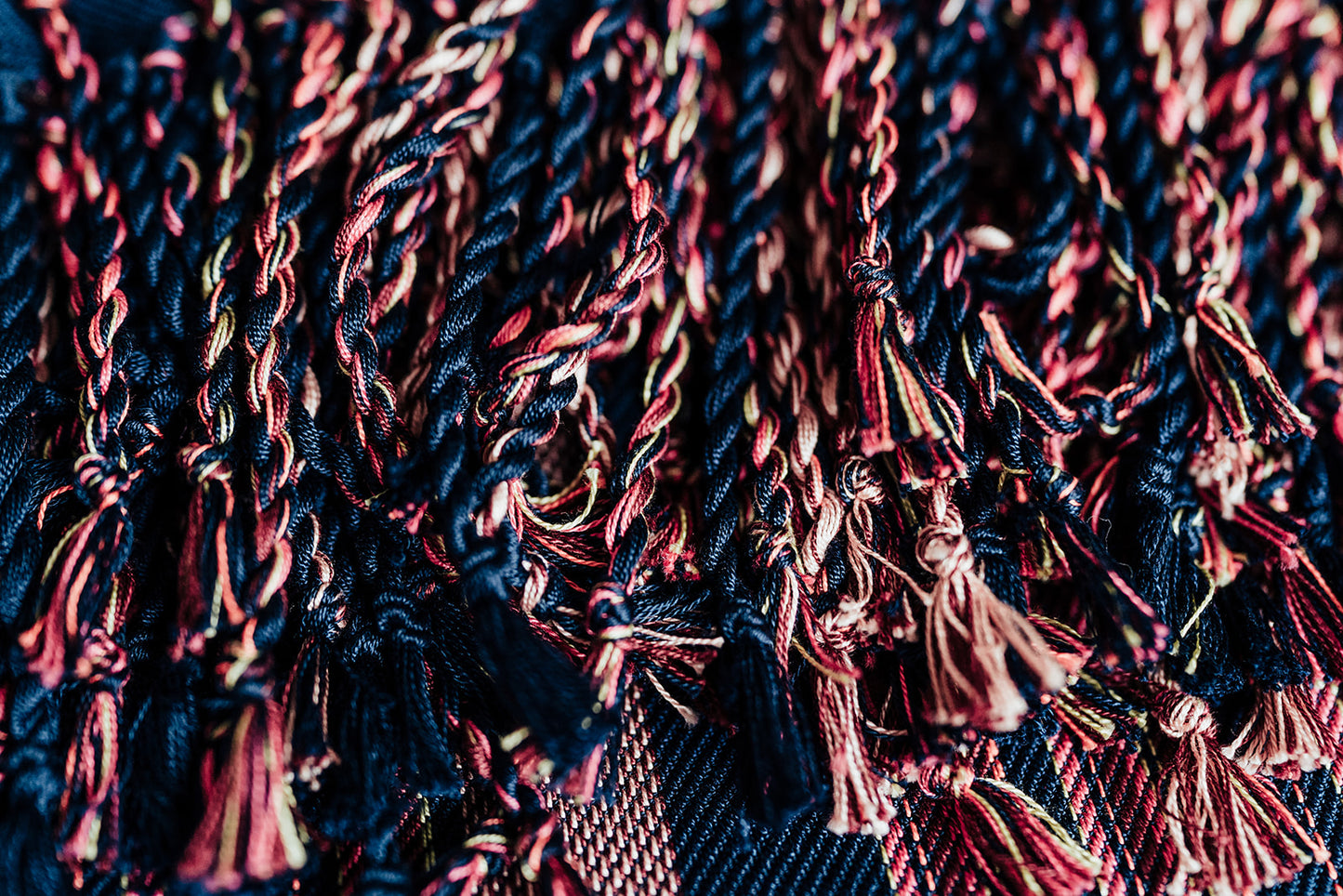 Cotton Throw - Mushroom With Navy